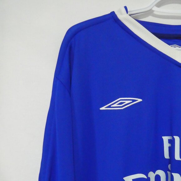 Y2K | UMBRO | 2003 - 2005 | XL- extra large | Blue and White Chelsea Home Shirt - Picture 5 of 16